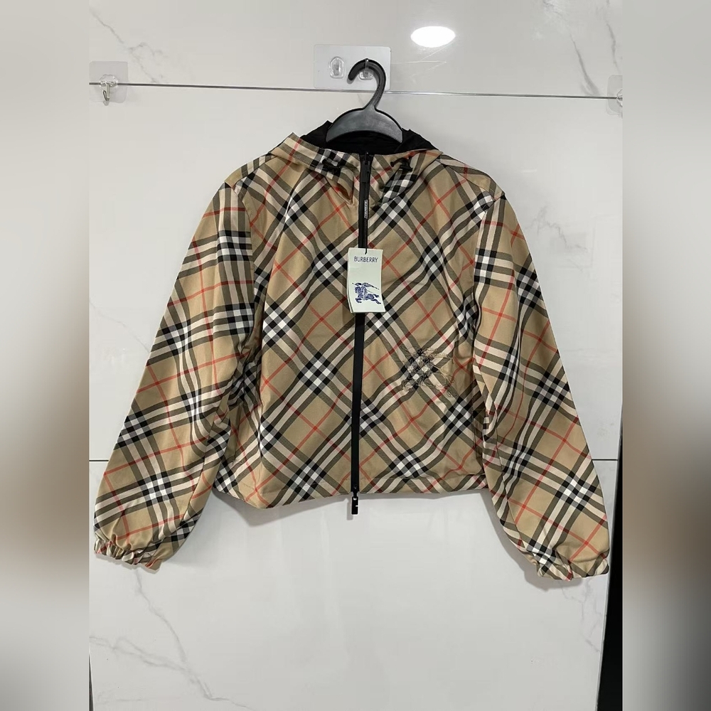 Burberry Reversible Hooded Check Jacket